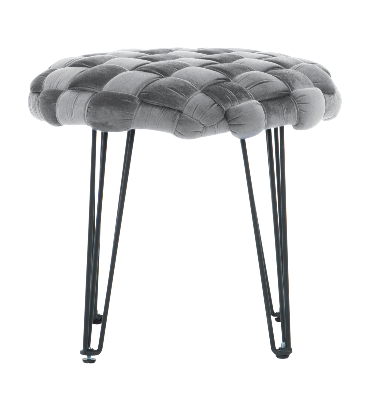 Scarlet Round Ottoman Stool
