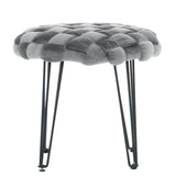 Scarlet Round Ottoman Stool