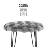 Scarlet Round Ottoman Stool