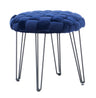 Scarlet Round Ottoman Stool