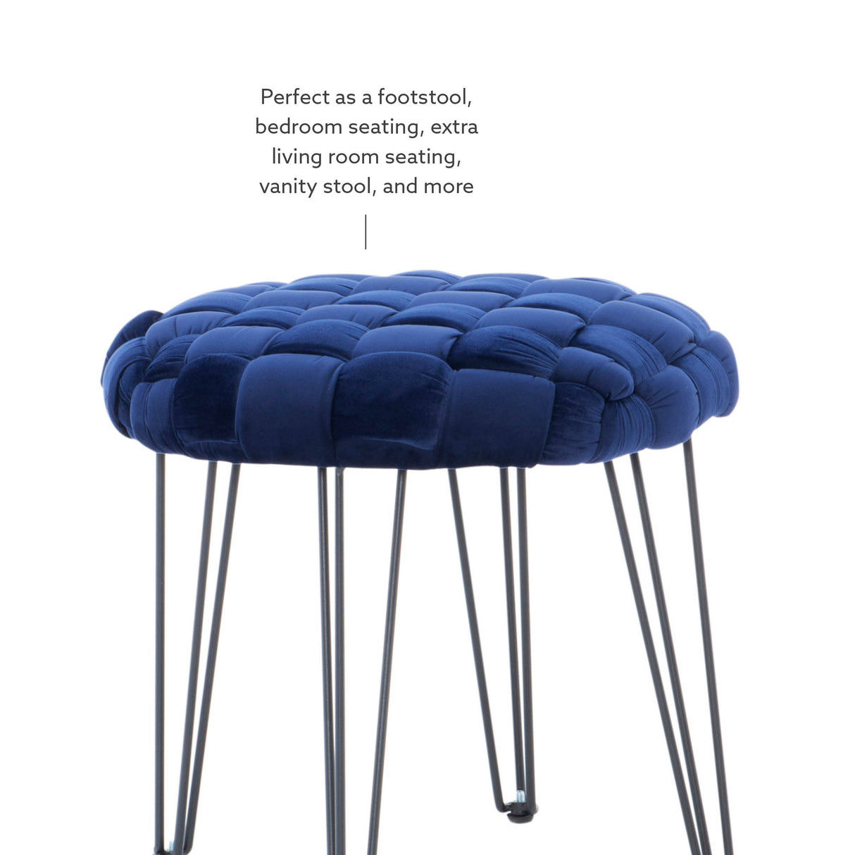 Scarlet Round Ottoman Stool