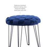 Scarlet Round Ottoman Stool