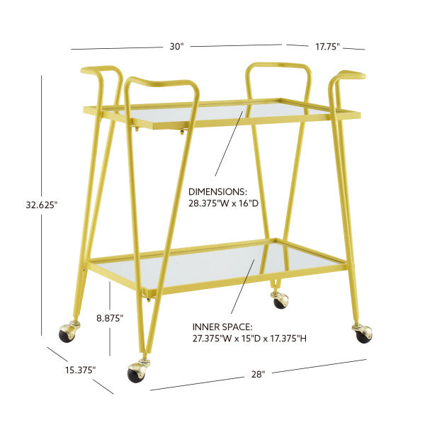 Ellie Metal Bar Cart