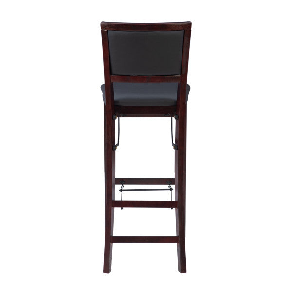 Keira Gray wash Padded Back Folding Bar Stool