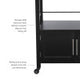 Cameron Kitchen Cart Granite Top