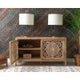 Heidi Natural 2 Door Carved Cabinet