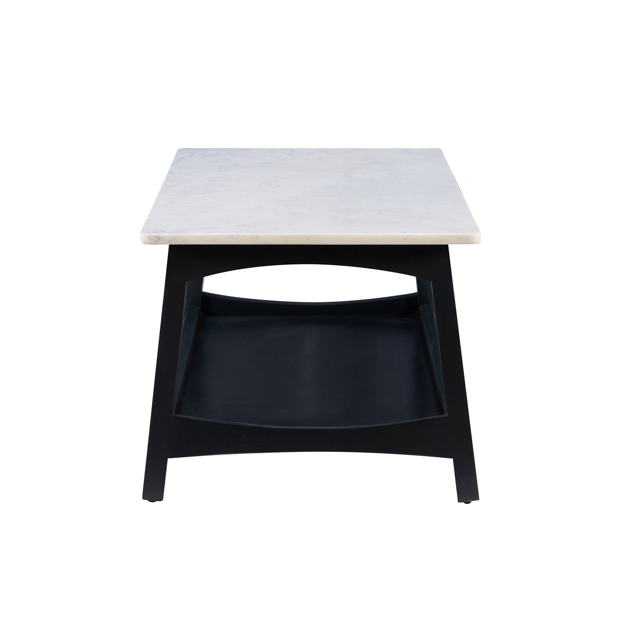 Quincey Dark Grey Marble And Wood Coffee Table