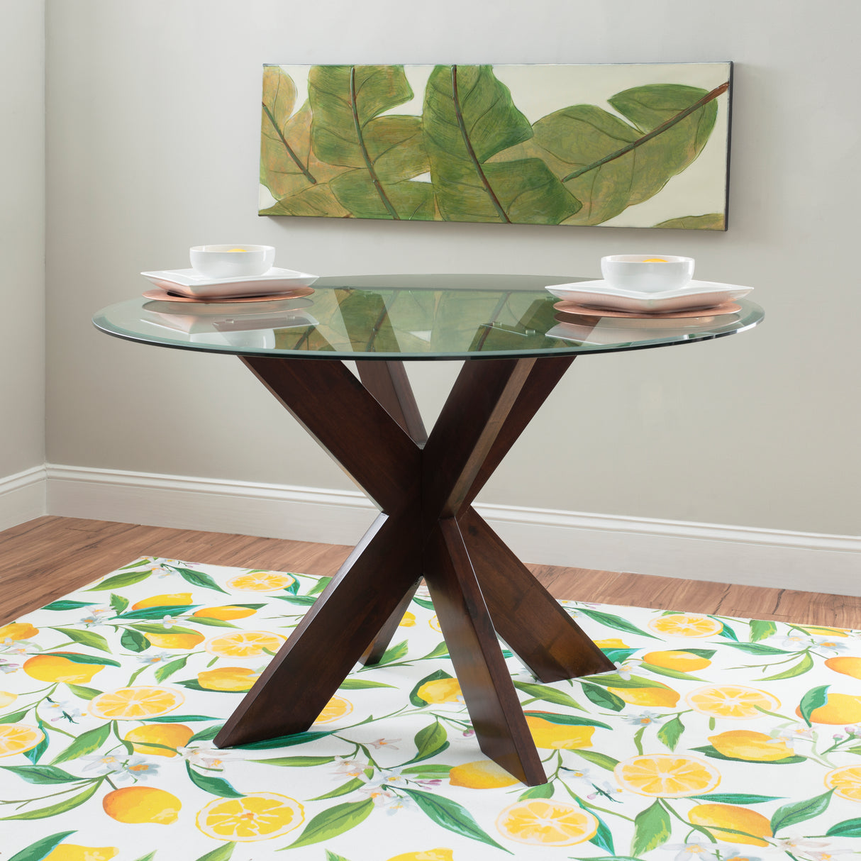 Auden Black Dining Table With Glass