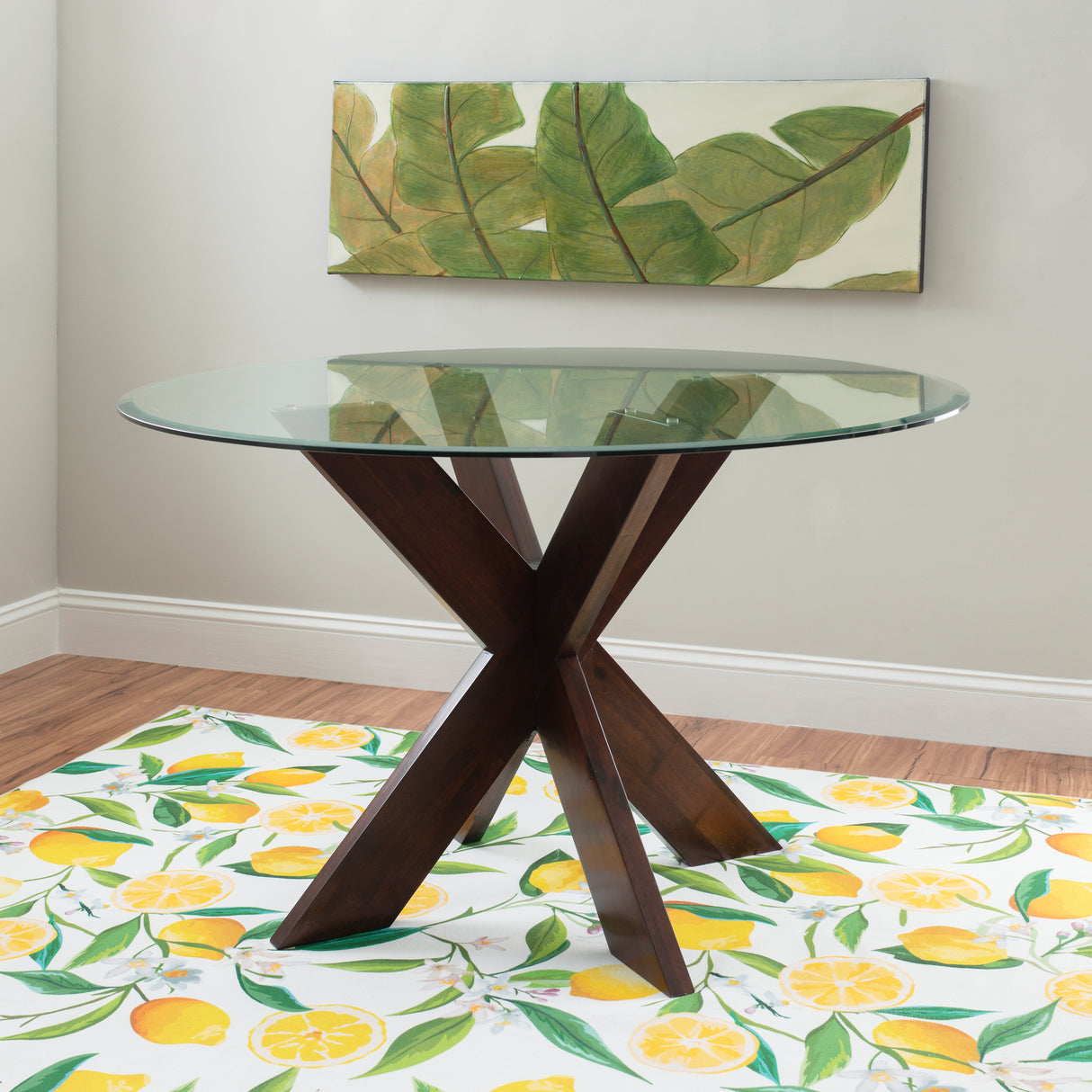 Auden Black Dining Table With Glass