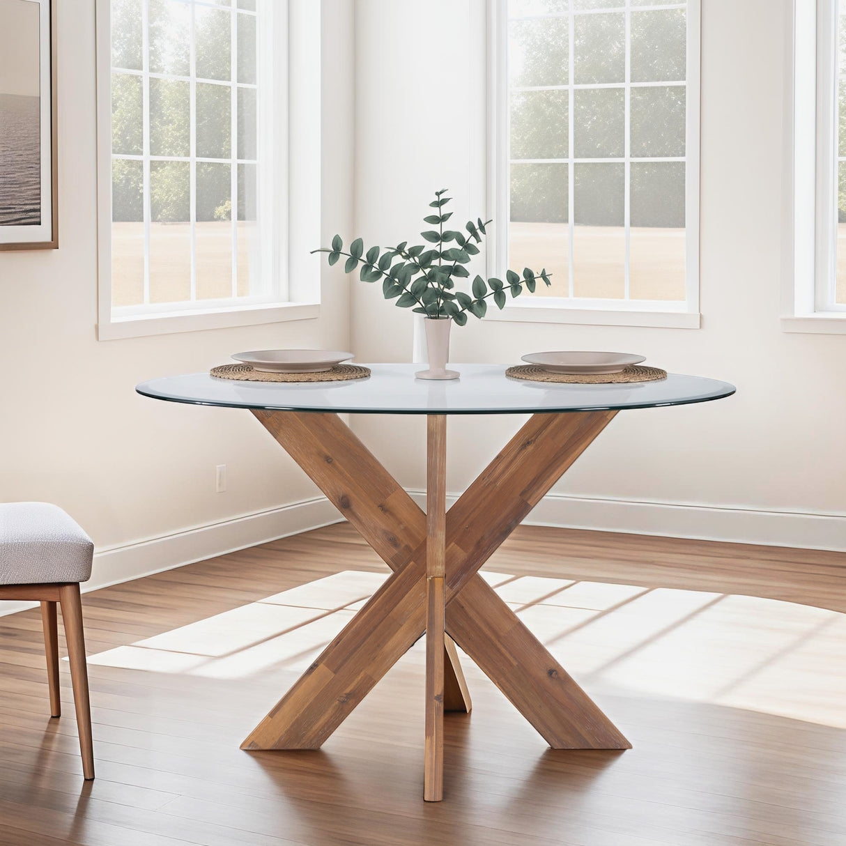 Auden Black Dining Table With Glass