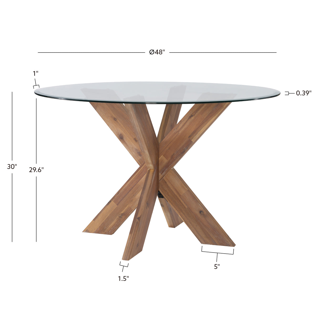 Auden Black Dining Table With Glass