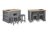 Penda Kitchen Island w/Stools