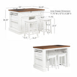 Penda Kitchen Island w/Stools