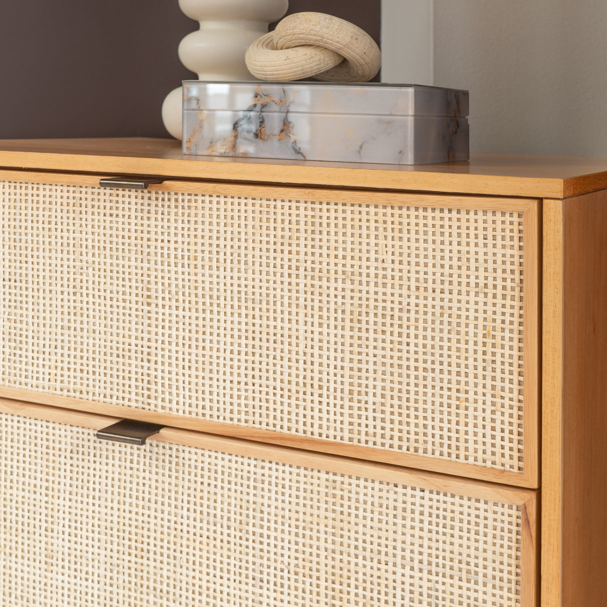 Claudette Cane 5-Drawer Chest