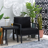 Alora Outdoor Aluminum Black Armchair