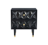 Geo 2-Drawer Texture Nightstand