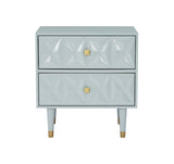 Geo 2-Drawer Texture Nightstand