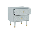 Geo 2-Drawer Texture Nightstand