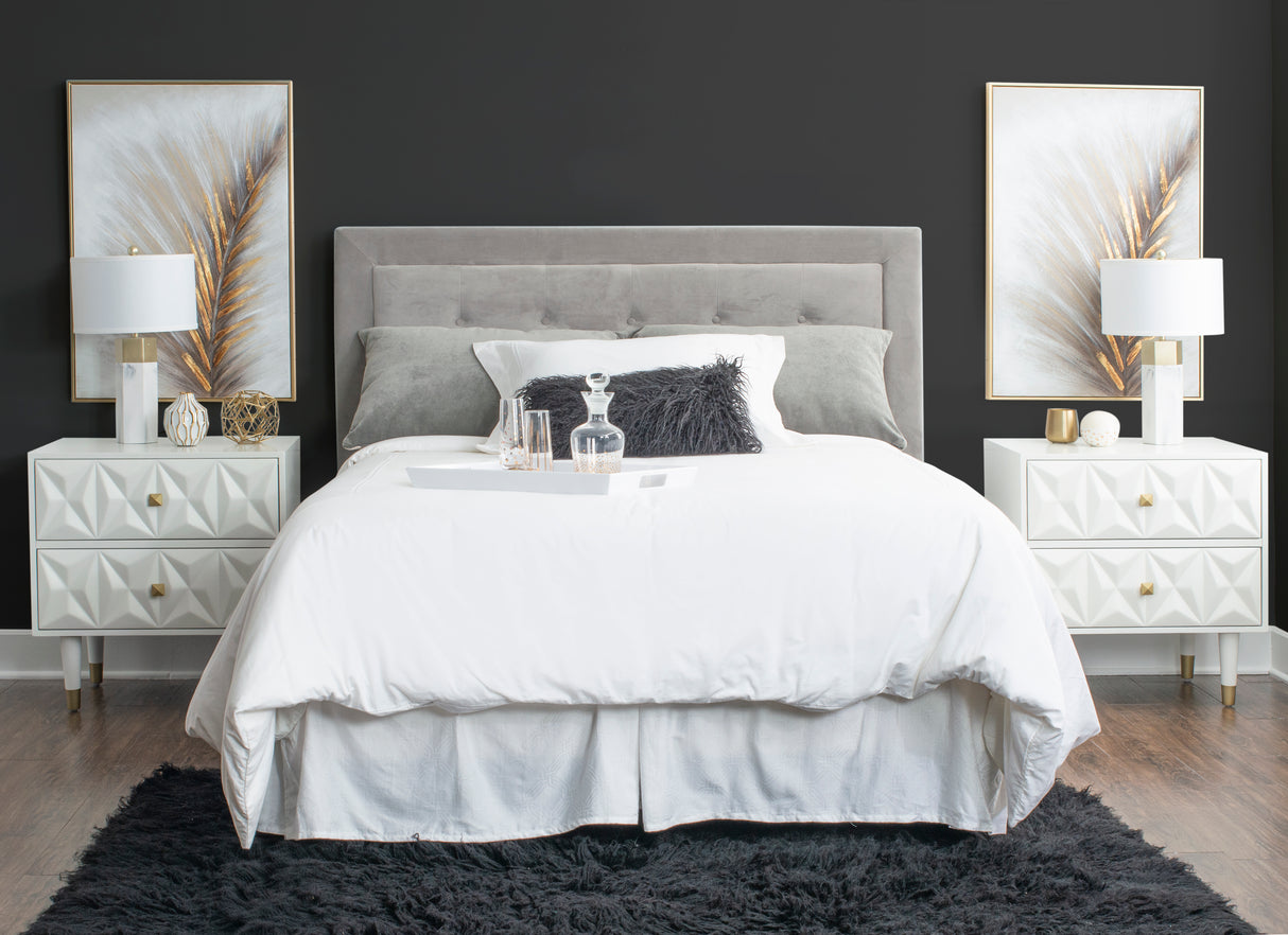 Geo 2-Drawer Texture Nightstand