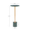 Ayleen Green Marble Gold Drink Table