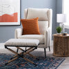 Campaign Striped Accent Stool