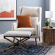 Campaign Striped Accent Stool
