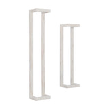 Troy White Wood Towel Rack (Set of 2)