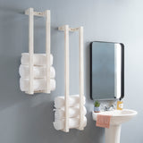 Troy White Wood Towel Rack (Set of 2)