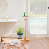 Averi Sandy Marble Gold Adjustable Drink Table