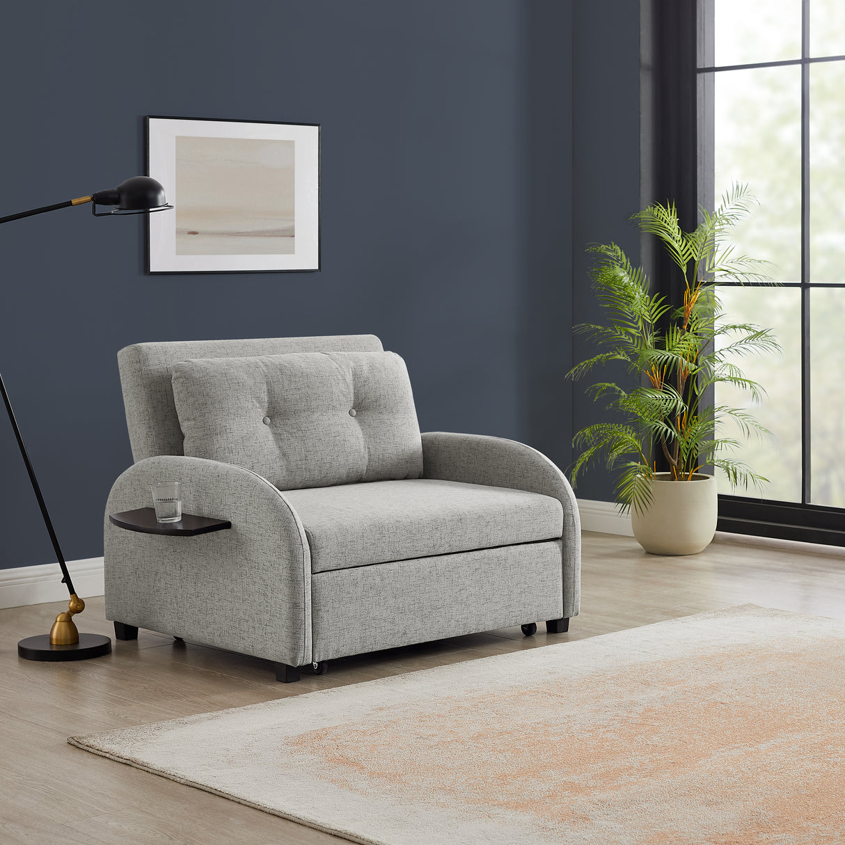 Aileen Wide Convertible Chair Bed