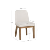 Torres Cream Upholstered Side Chairs