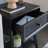 Cassie Cane Side Table Nightstand