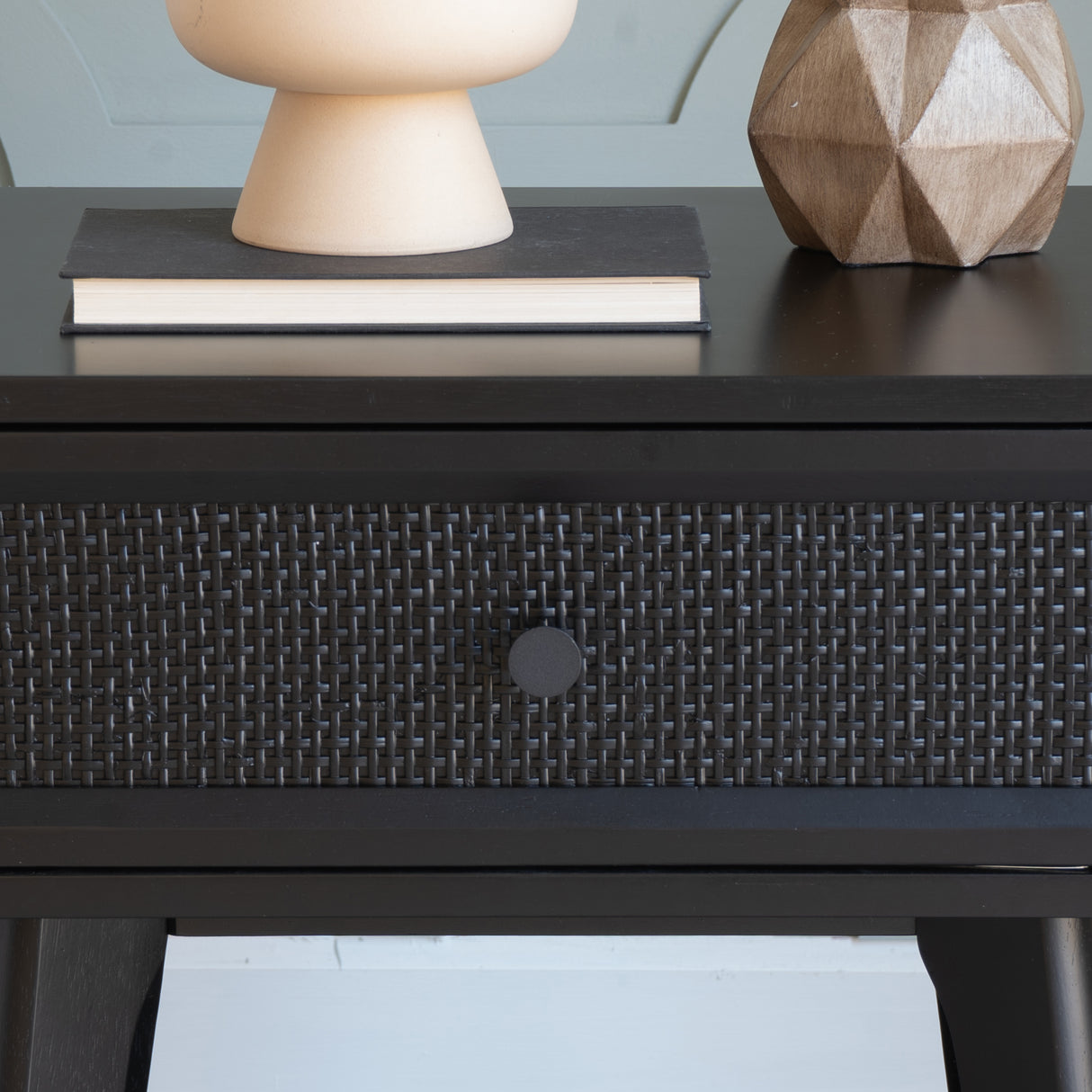 Cassie Cane Side Table Nightstand