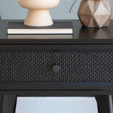 Cassie Cane Side Table Nightstand