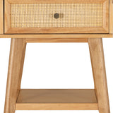 Cassie Cane Side Table Nightstand