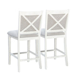 Mckoy White Counter Stools (Set of 2)