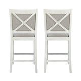 Mckoy White Counter Stools (Set of 2)