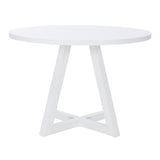 Maui White Round Dining Table