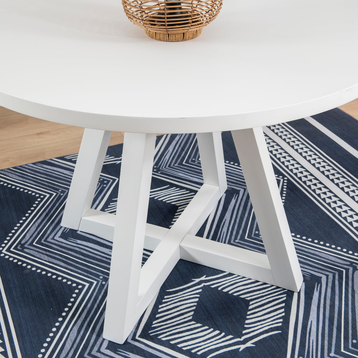 Maui White Round Dining Table