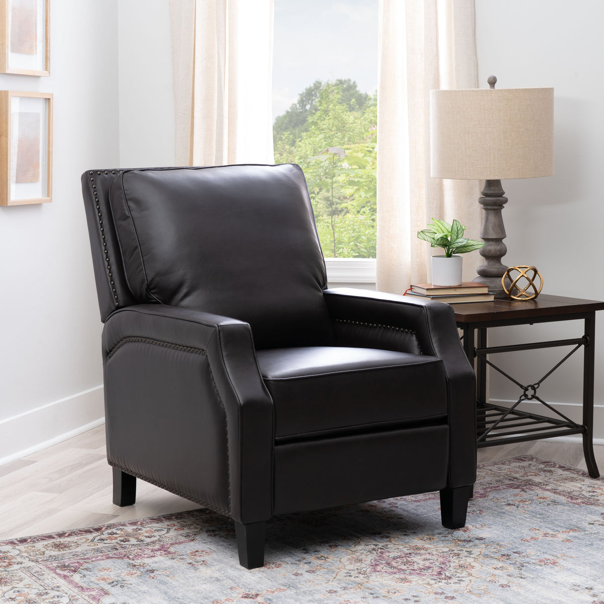 Portico Faux Leather Push Back Recliner