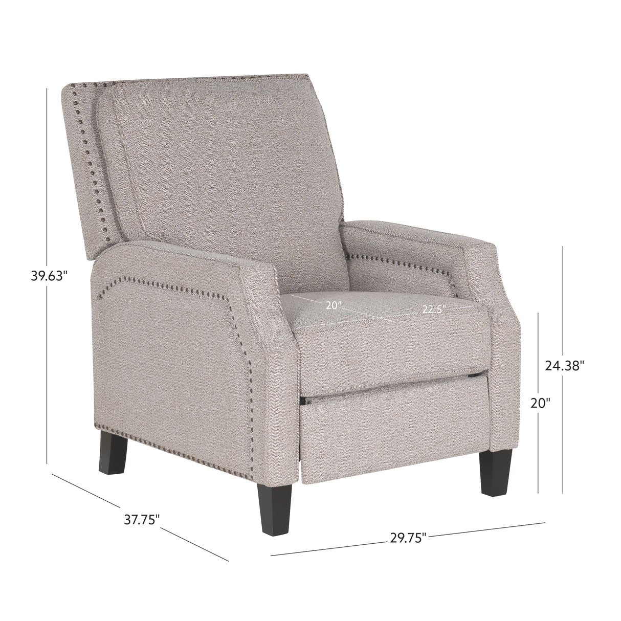 Portico Faux Leather Push Back Recliner