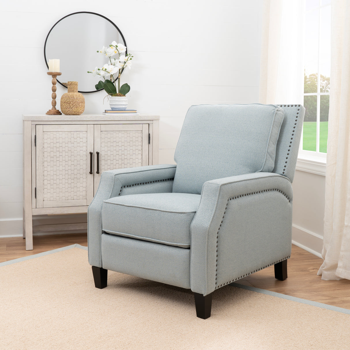 Portico Faux Leather Push Back Recliner