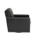 Carter Swivel Faux Leather Accent Chair