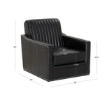 Carter Swivel Faux Leather Accent Chair