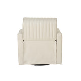 Carter Swivel Faux Leather Accent Chair