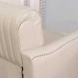 Carter Swivel Faux Leather Accent Chair