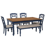 Trimble 6-Piece Dining Set with Bench
