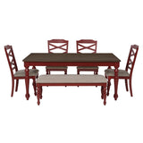 Trimble 6-Piece Dining Set with Bench