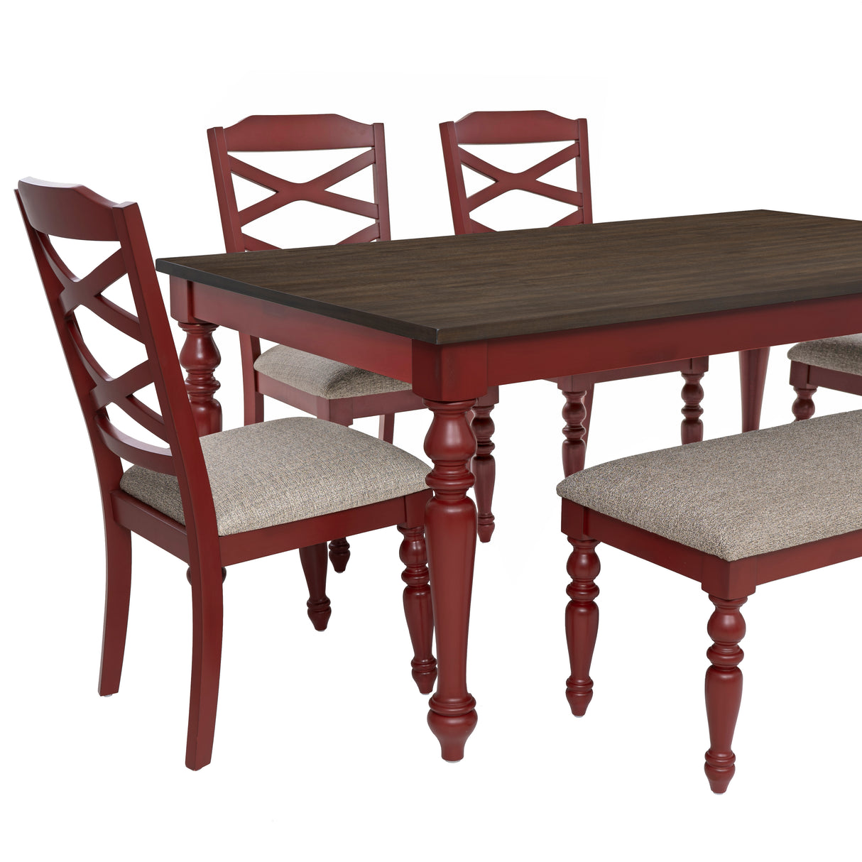 Trimble 6-Piece Dining Set with Bench
