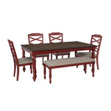Trimble 6-Piece Dining Set with Bench